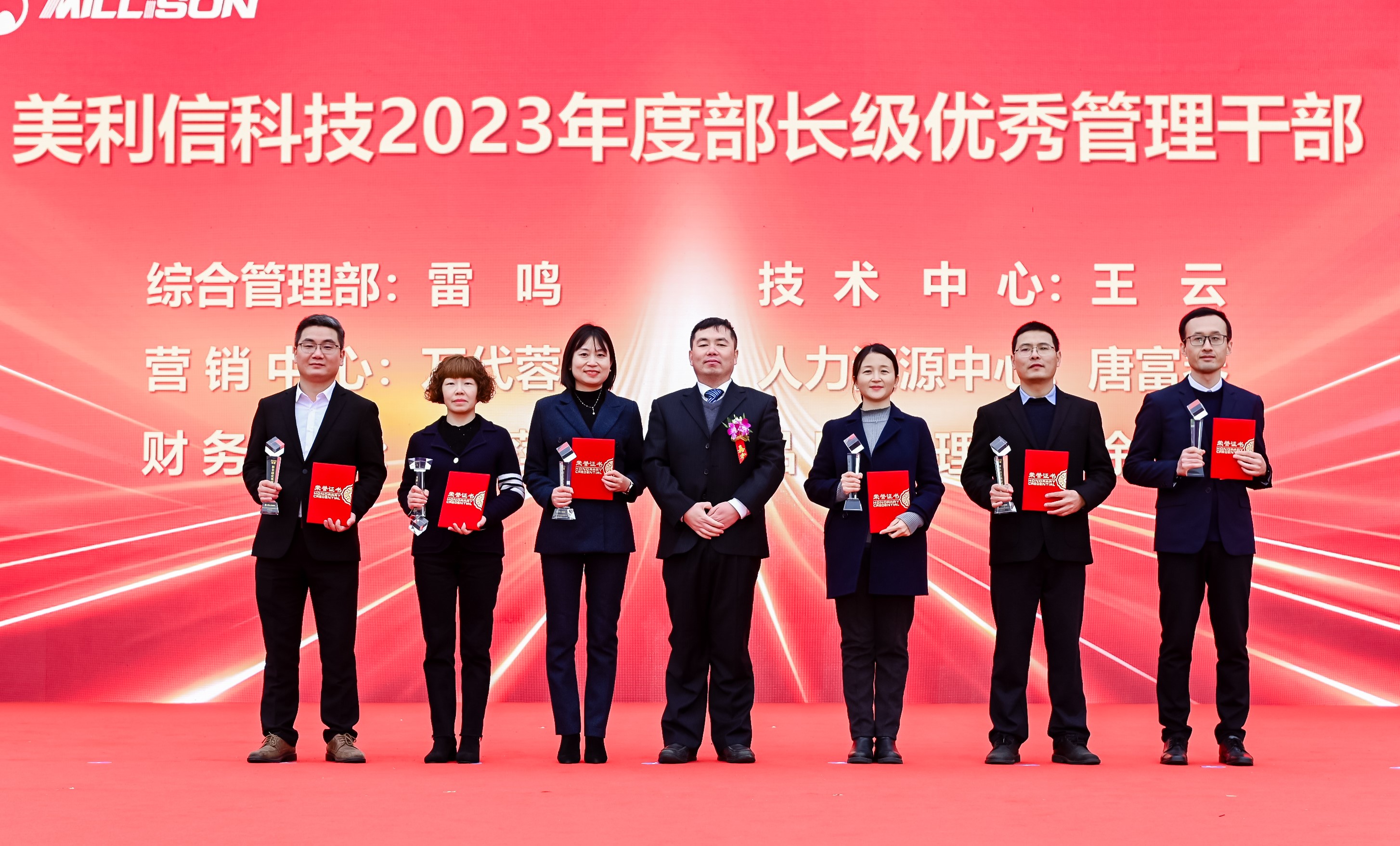 表彰部長級優(yōu)秀管理干部